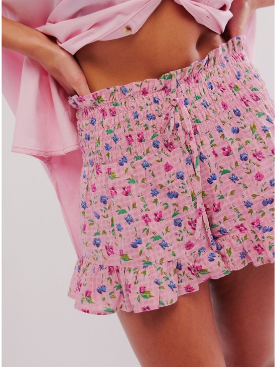 Winston White Pants - NWT Winston White Olivia Shorts in Fuchsia Combo, Pink Floral Ruffle Shorts